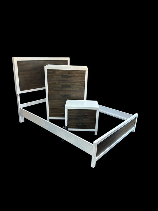 Full Size Bed,Tall Dresser, and Nightstand