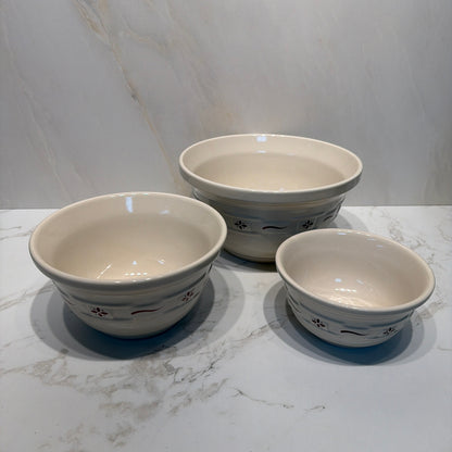 Set of 3 Longaberger Bowls