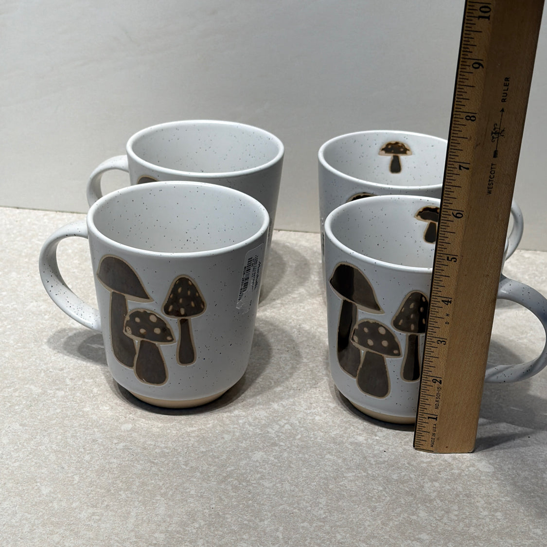 Set of 4 Mushroom Mugs