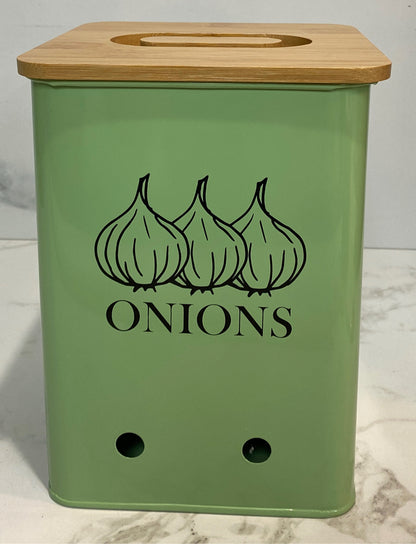 Covered Onion Bin