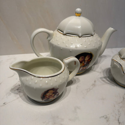 Hummel Teapot, Sugar, and Creamer