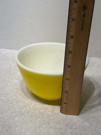 Yellow Pyrex Bowl as-found
