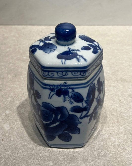 Covered Blue Jar
