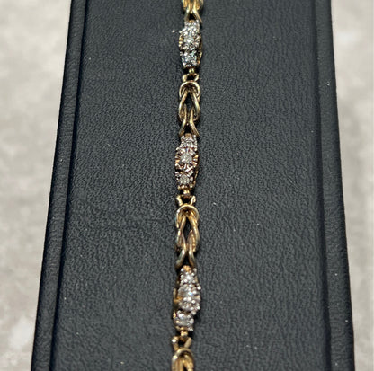 10K Gold And Diamond Bracelet