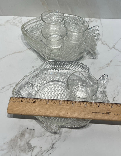 Set of 4 Fish With Dishes