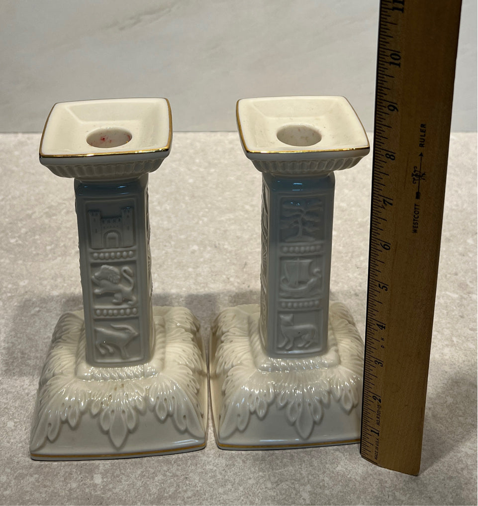 Pair Of Lenox Candle Holders