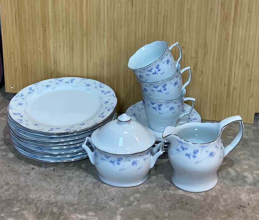 Blue And White China Set