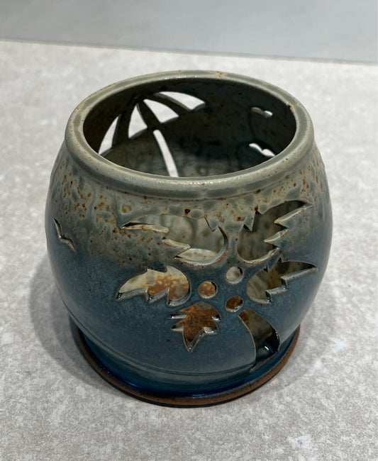 Signed Pottery Candleholder