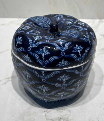 Covered Blue Jar