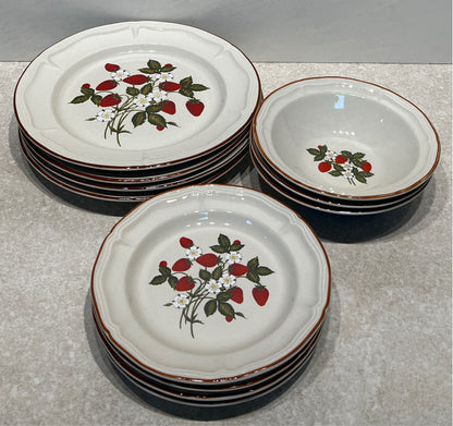Vintage Strawberry Dinnerware Set