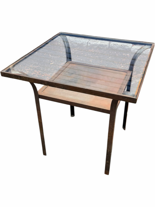 Glass Top End Table