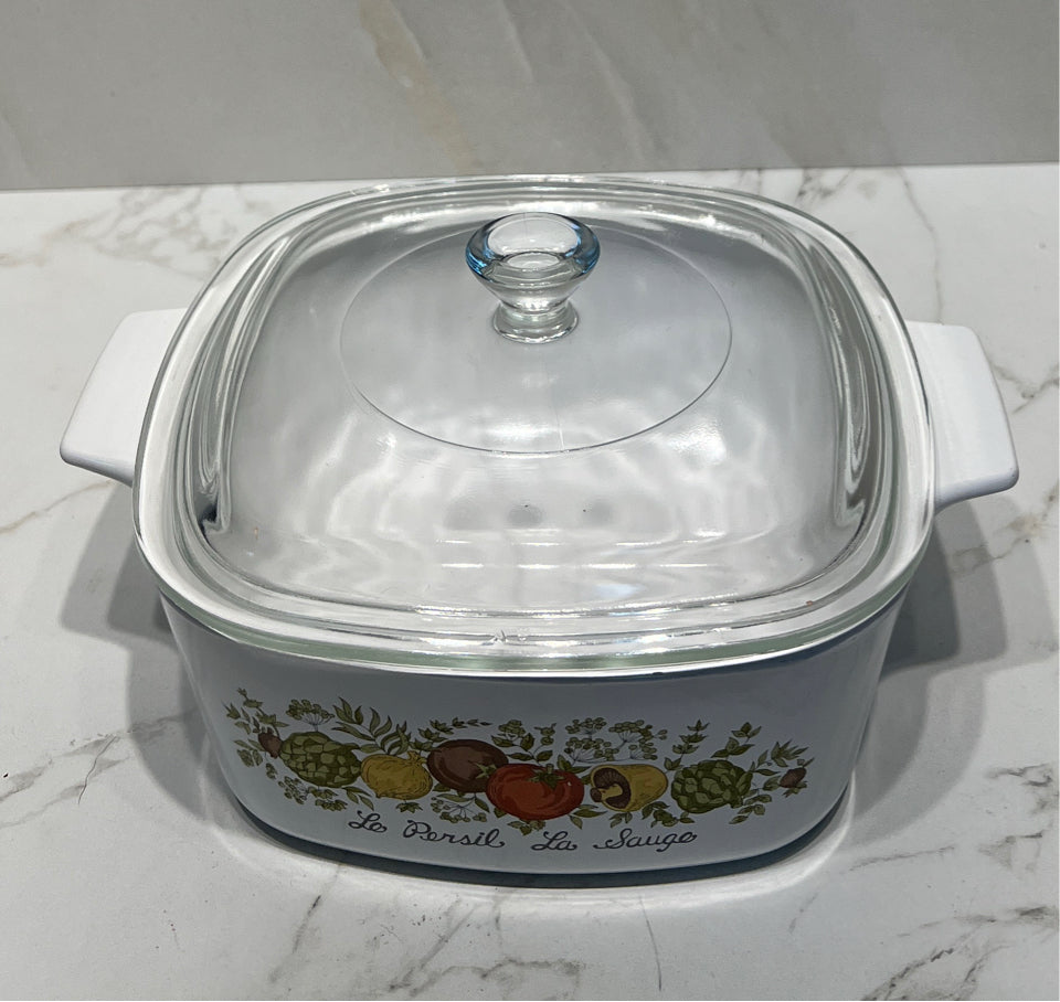 Covered Corningware Casserole