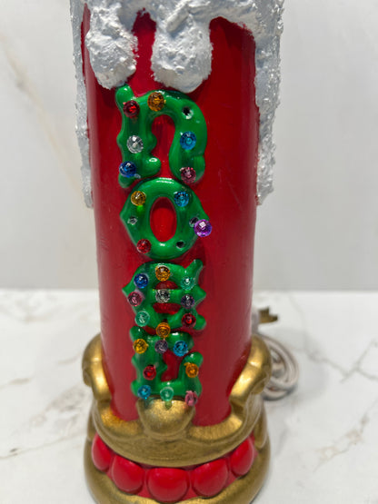 Vintage Lighted Ceramic Candle