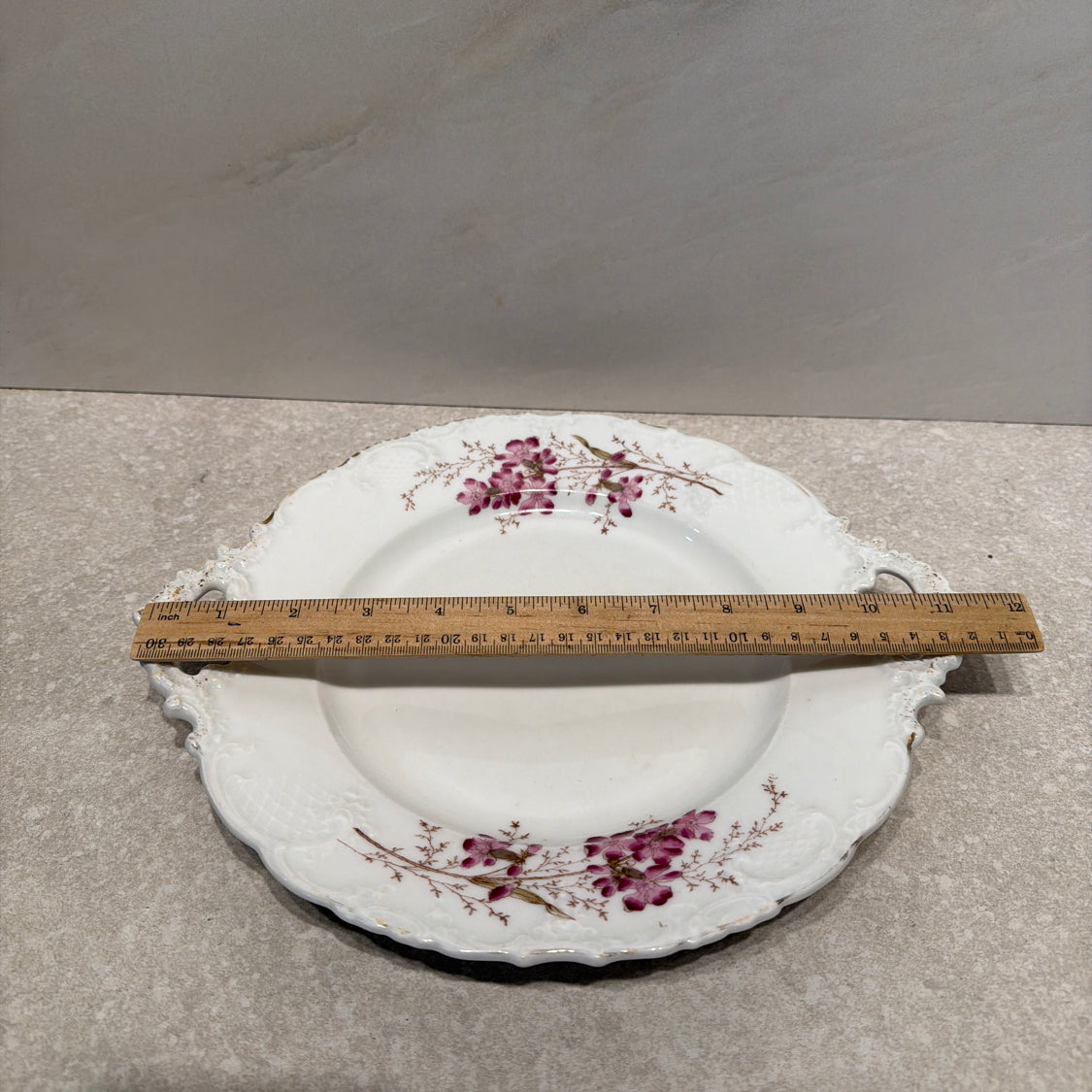 Floral Handled Plate
