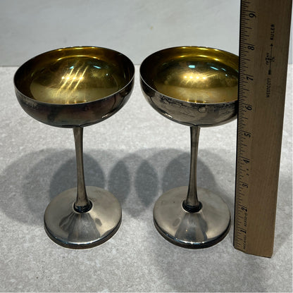 Pair of Silverplate Glasses