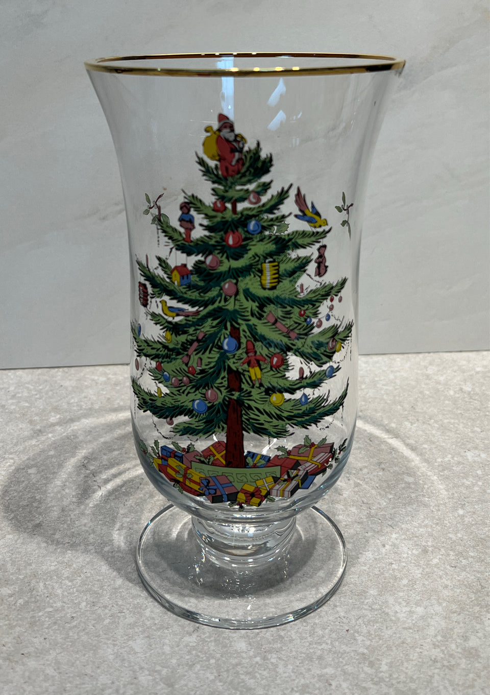 Spode Glass Hurricane Candleholder