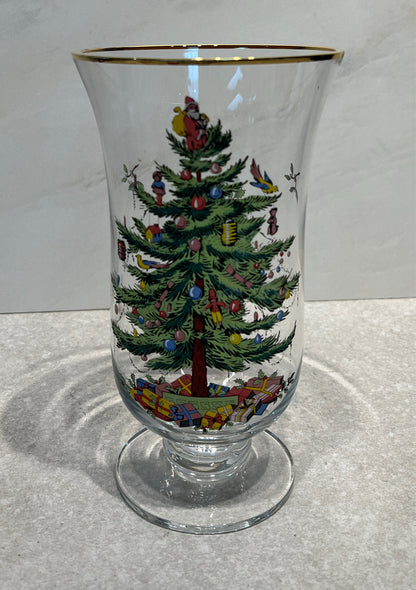 Spode Glass Hurricane Candleholder