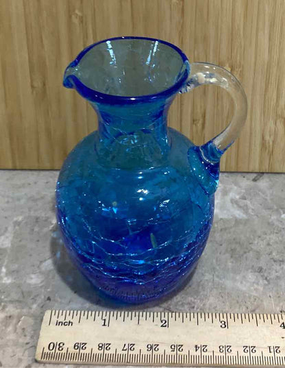 Crackle Glass Pitcher