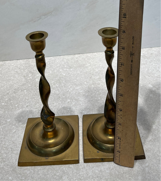 Pair of Brass Candlholders