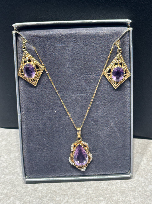 14K Necklace And Earrings