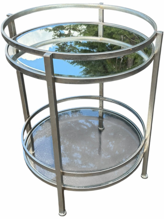 Mirrored End Table