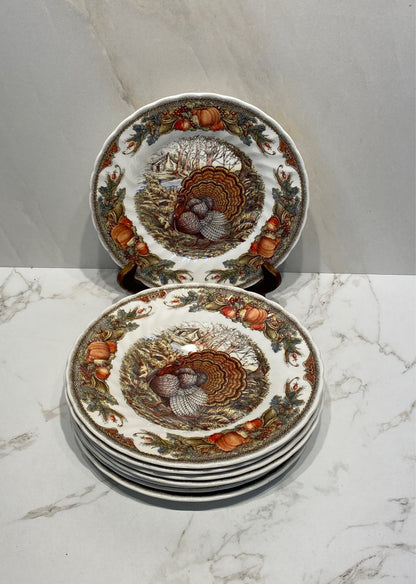 Set of 8 Harvest Bounty Plates