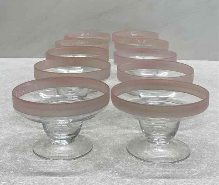 Set of 10 Dorothy Thorpe Shrimp Glasses - RARE