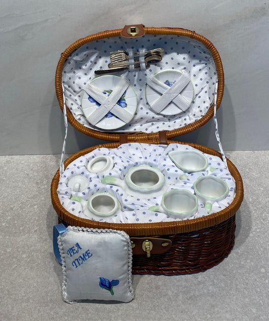 Mini Tea Set in Basket