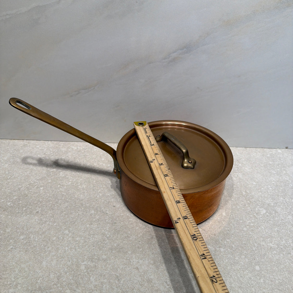 Covered Copper Pan