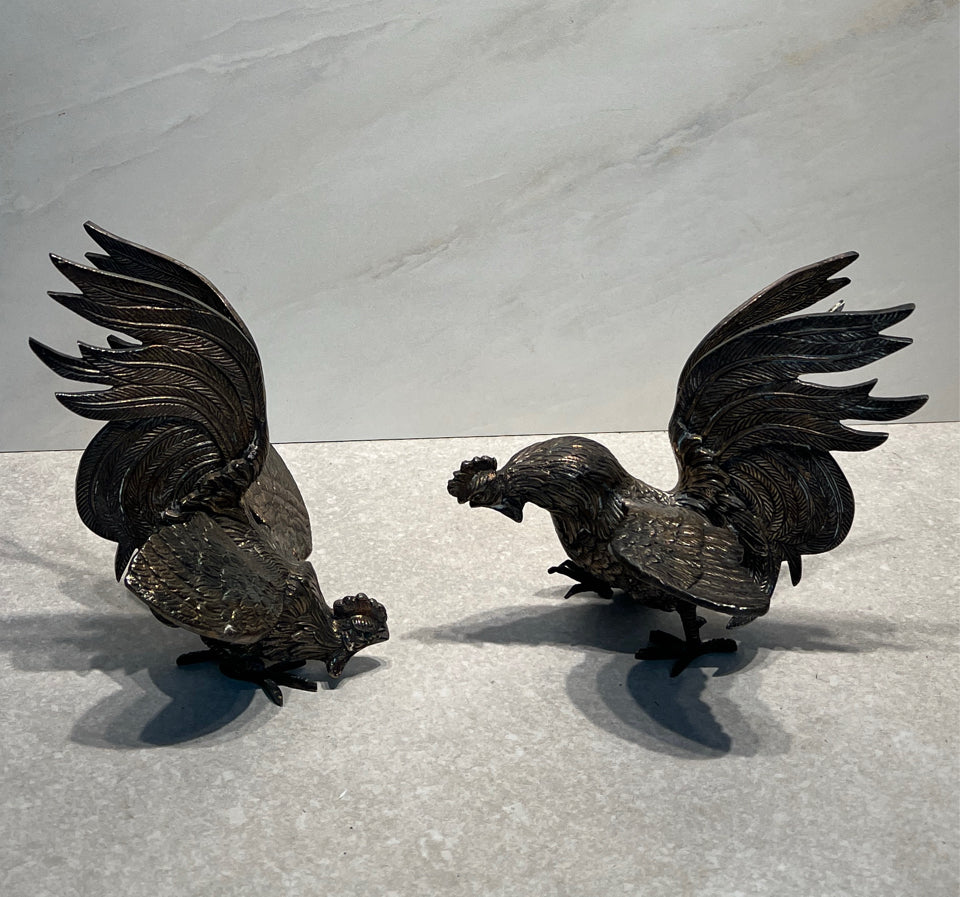 Pair Of Fighting Roosters
