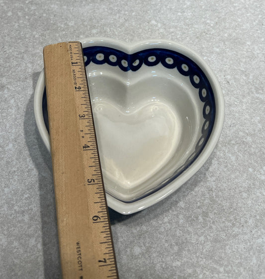 Polish Pottery Heart Bowl