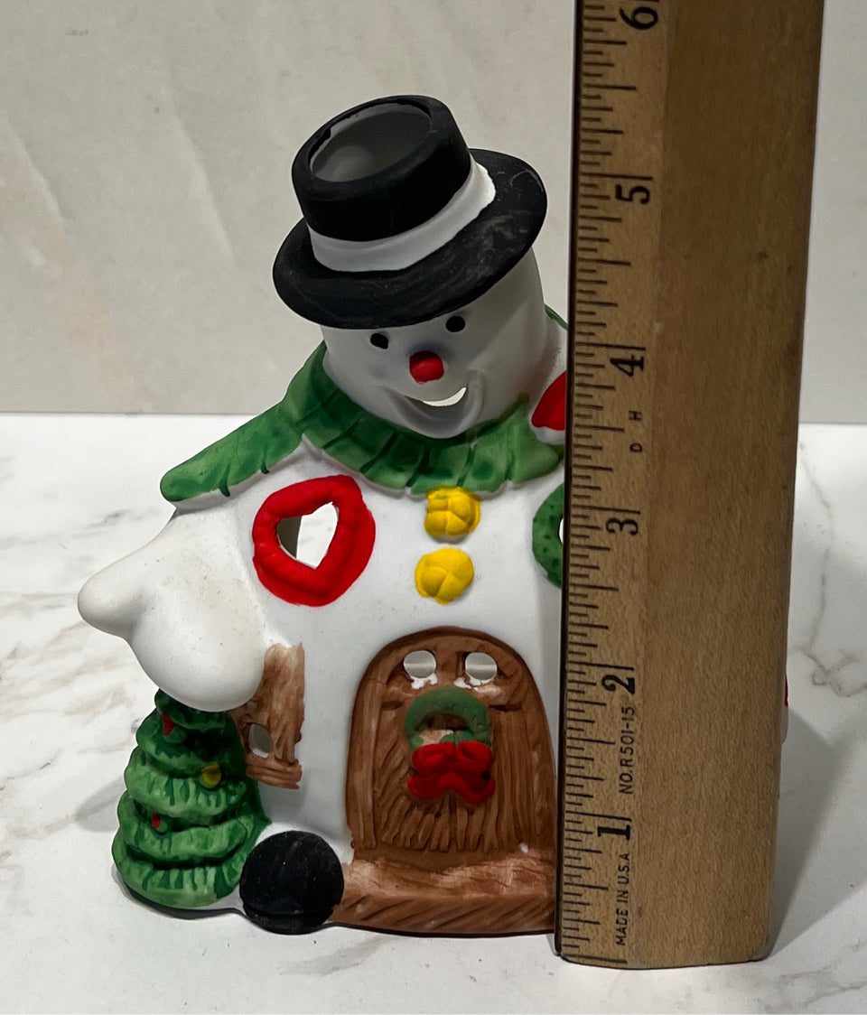 Snowman Candle Holder