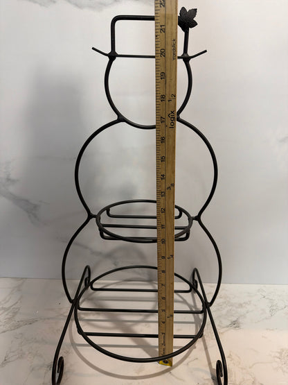 Longaberger Snowman Plate Holder