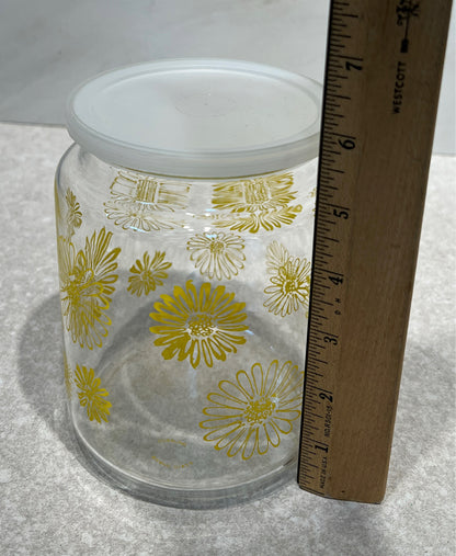 Corning Yellow Daisy Jar