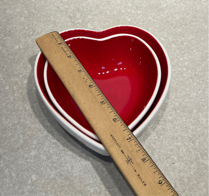 Set of 2 Heart Bowls