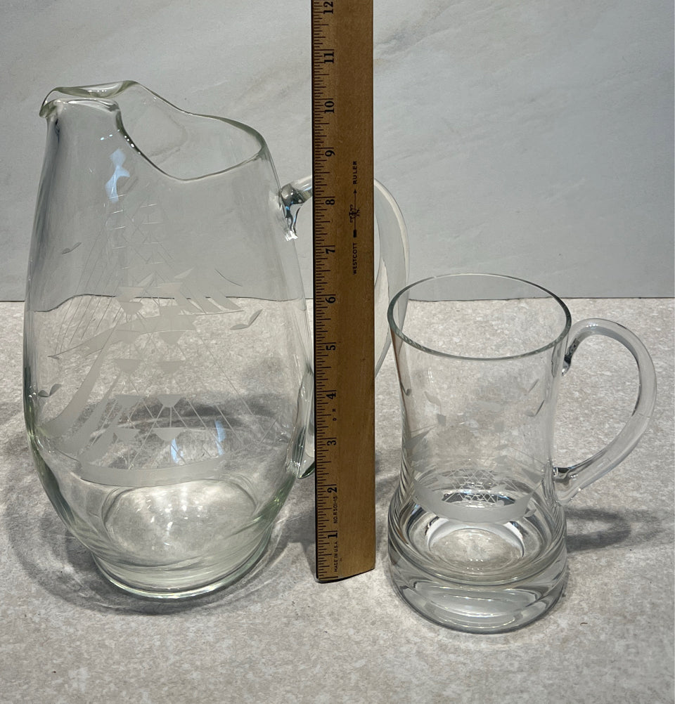 Pitcher And 6 Glasses