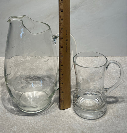 Pitcher And 6 Glasses
