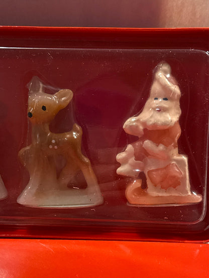 Santa and Deer Candles