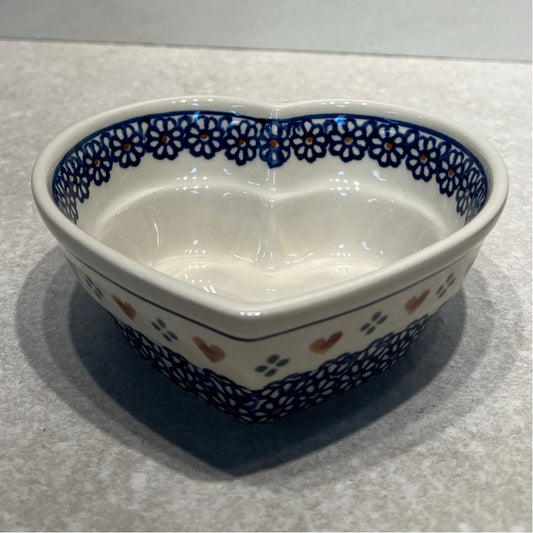 Polish Pottery Heart Bowl