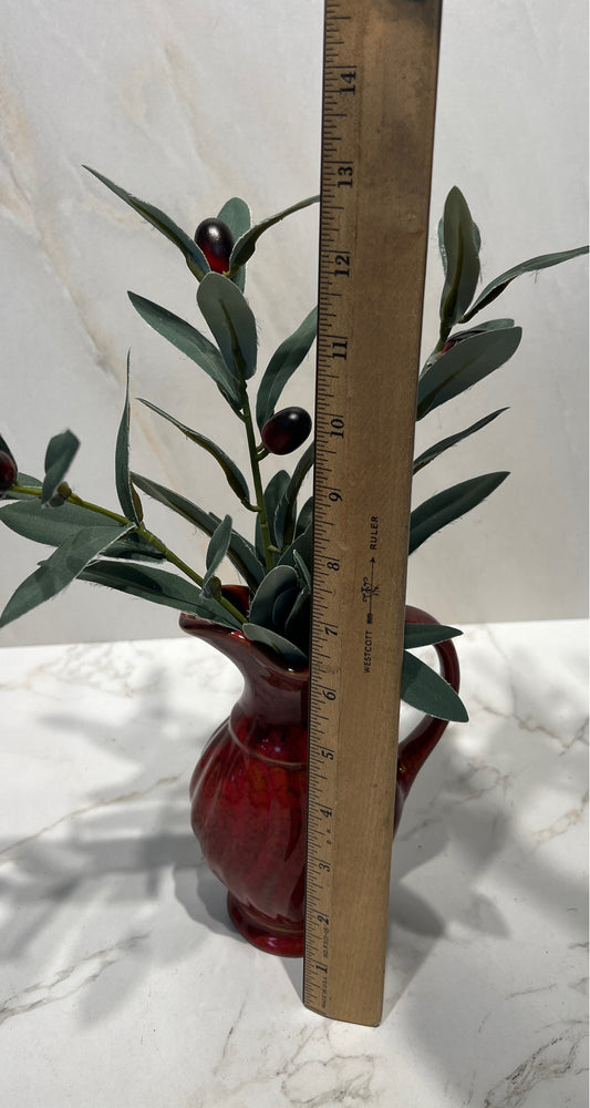 Pitcher with Artificial Decor