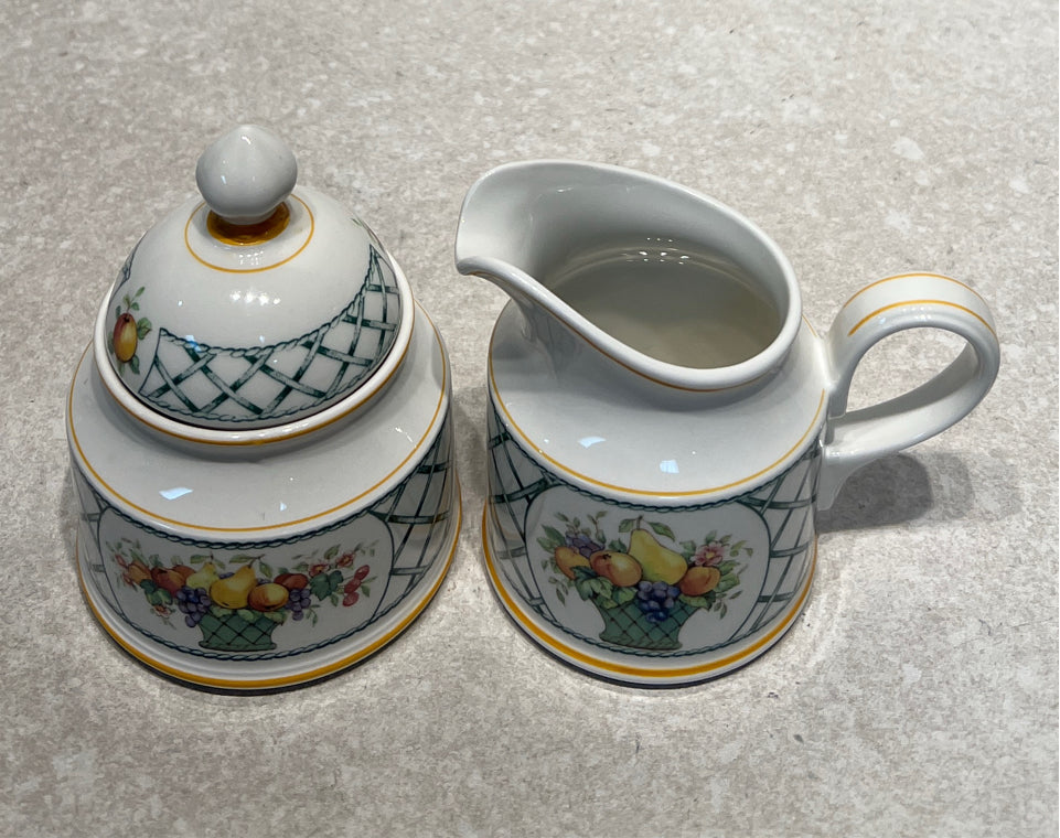 Vileroy & Boch  Basket Sugar And Creamer