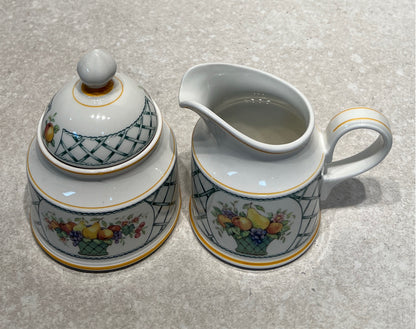 Vileroy & Boch  Basket Sugar And Creamer