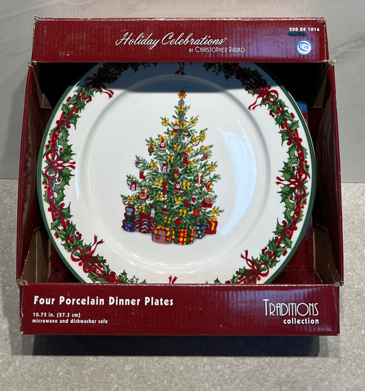 Set of 4 Radko Dinner Plates