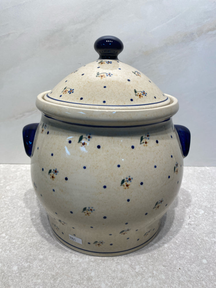Covered Polish Pottery Large Covered Jar