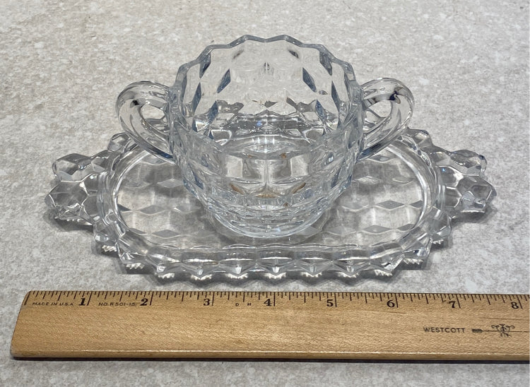 Fostoria Creamer With Tray