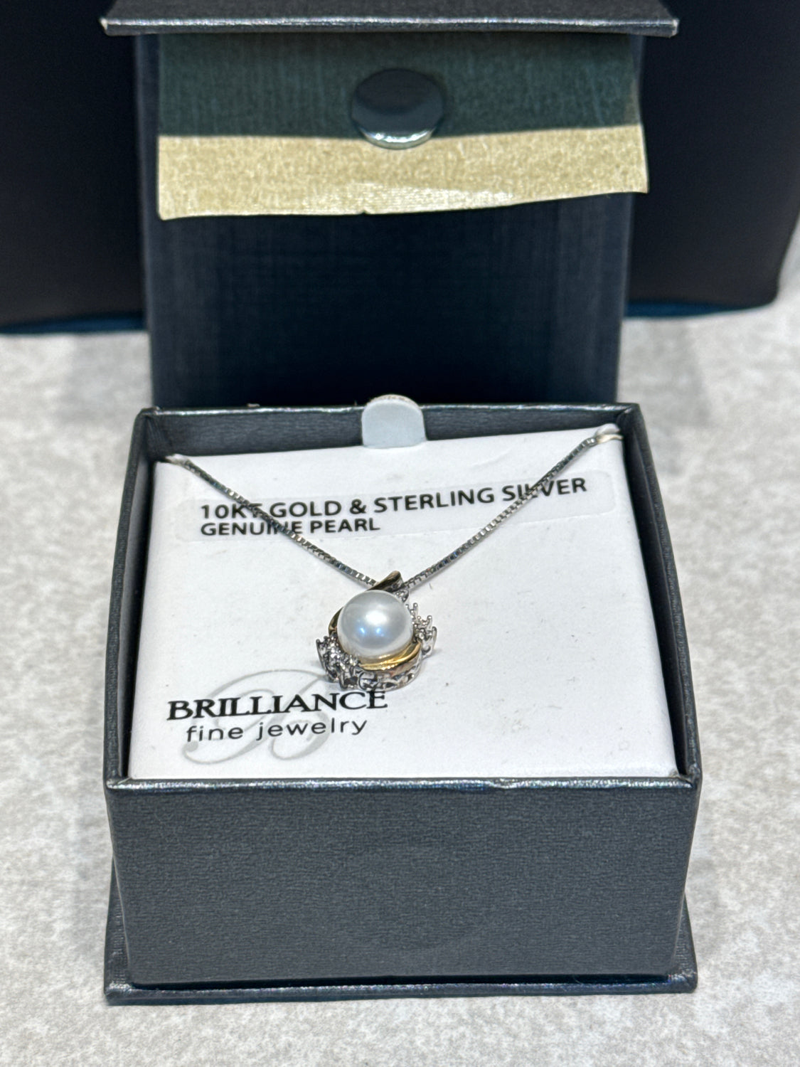 10KT Gold And Sterling Necklace