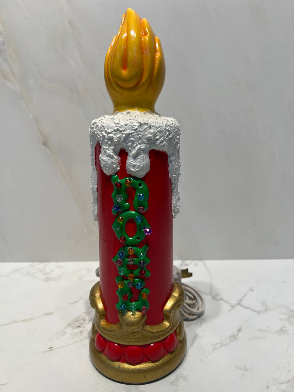 Vintage Lighted Ceramic Candle