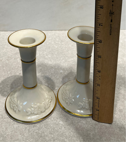 Pair Of Lenox Candle Holders
