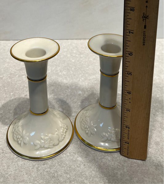 Pair Of Lenox Candle Holders