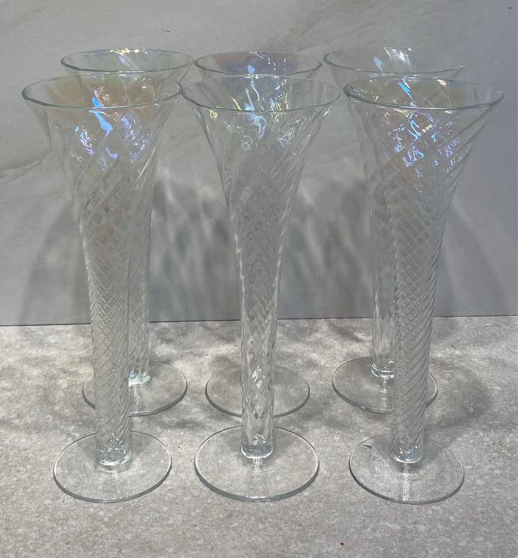 Set of 6 Iridescent Glasses